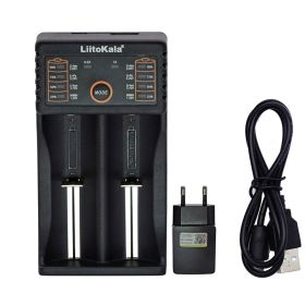 Lii-PD4 Lii-PD2 Lii-402 Lii202 Lii100 18650 Charger Universal Smart Charger for 26650 18650 21700 18500 AA AAA battery (Color: Lii-202 full set, Socket Standard: US)